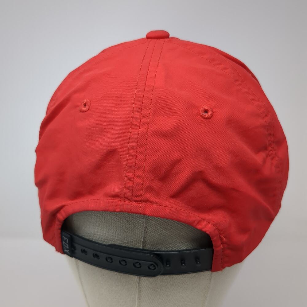 Fox Patch Snapback Hat Red One Size Adjustable Ve… - image 8